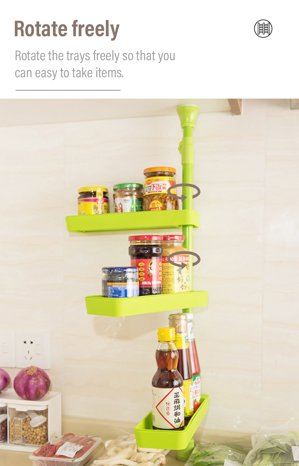 Simple Style Kitchen Storage Racks-5